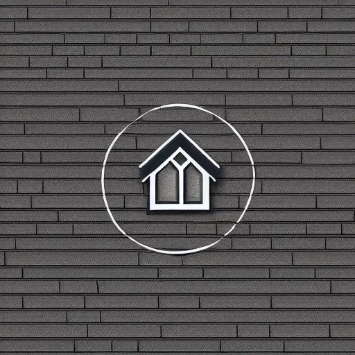 Image similar to logo of a house roof, minimalistic, vectorized logo style