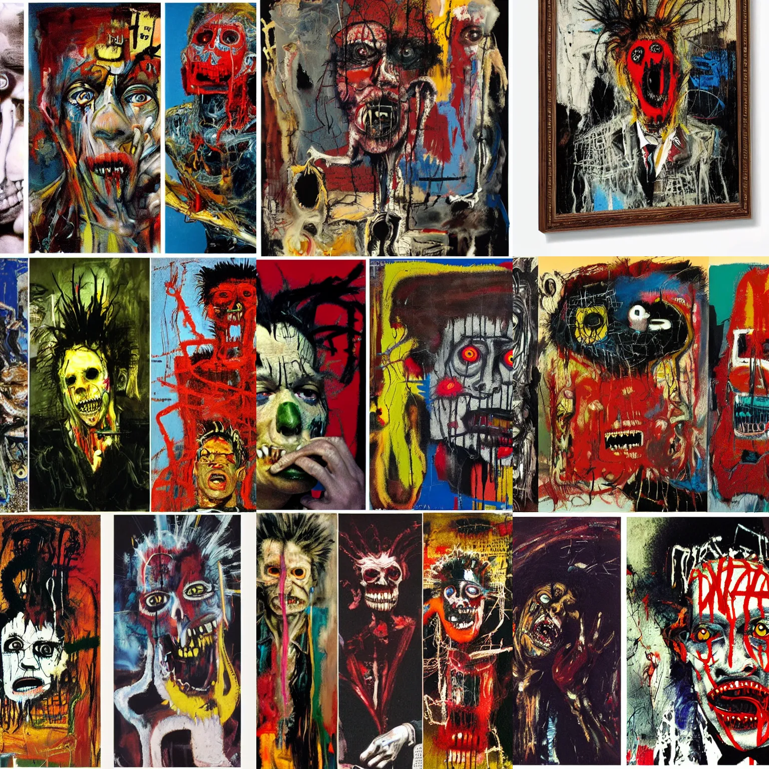 Image similar to a terrifying horrifying excruciating evil hell, by herman brood, by francis bacon, by jean - michel basquiat, by gustave moreau