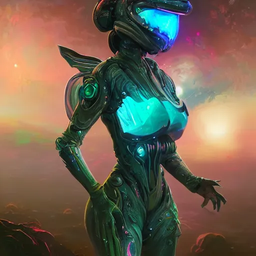 Image similar to ultra realistic illustration of android fairy, alien homeworld, swamps, advanced technology, warframe, special effects, colorful lights, space ship in the distance, intricate, highly detailed, digital painting, artstation, concept art, smooth, sharp focus, illustration, art by artgerm and tim mcburnie and anato finnstark