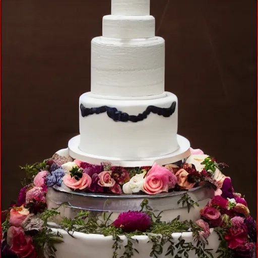 Romantic Edible Flowers Cake – Luxury Wedding Cake Design