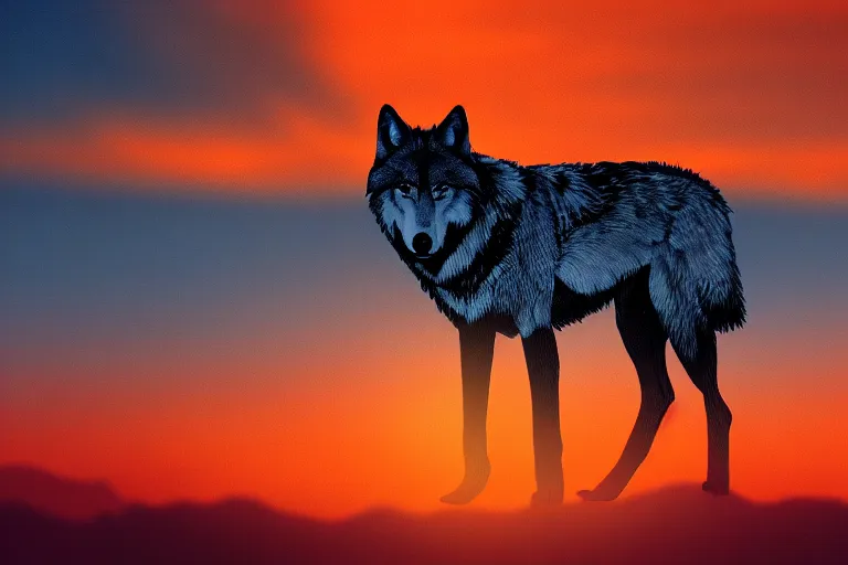 Wolf Silhouette 4K wallpaper  Wolf silhouette, Desktop wallpaper art,  Digital painting