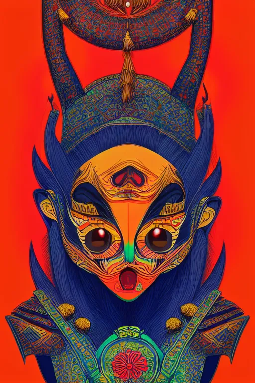 Image similar to kuntilanak, pop art, symmetrical, high details, digital painting, concept art, smooth, sharp focus, illustration, intecrate details, art by arstation and mimmo rottela, pixels art by paul robertson