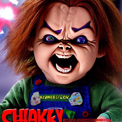 Image similar to Chucky versus Demonic Toys movie poster