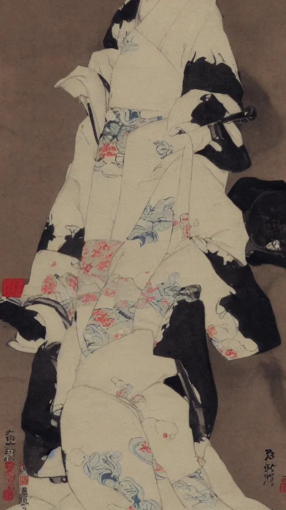 Prompt: a japanese kiseru painted by john singer sargent