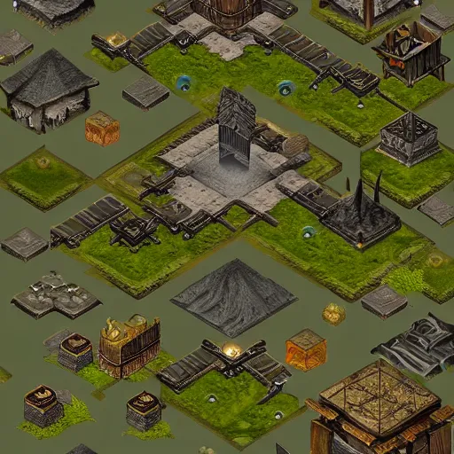 Image similar to skyrim re - imagined as an isometric top down game