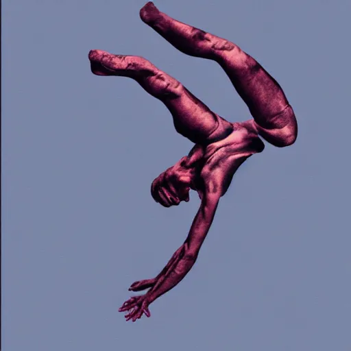 Image similar to a contortionist that is fused with itself