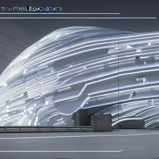 Image similar to sci-fi wall structure shape on the coronation of napoleon painting and digital billboard in the middle, unreal engine 5, keyshot, octane, artstation trending, ultra high detail, ultra realistic, cinematic, 8k, 16k, in style of zaha hadid, in style of nanospace Michael Menzelincev, in style of Lee SOUDER, colors in style of the Blade Runner 2049, in plastic, dark, tilt shift,