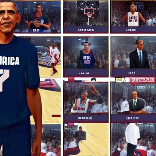 Image similar to barack obama in nba 2 k