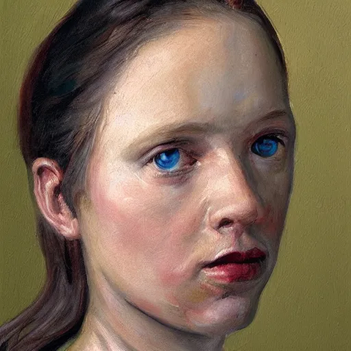 Prompt: portrait painting by christian rex van minnen