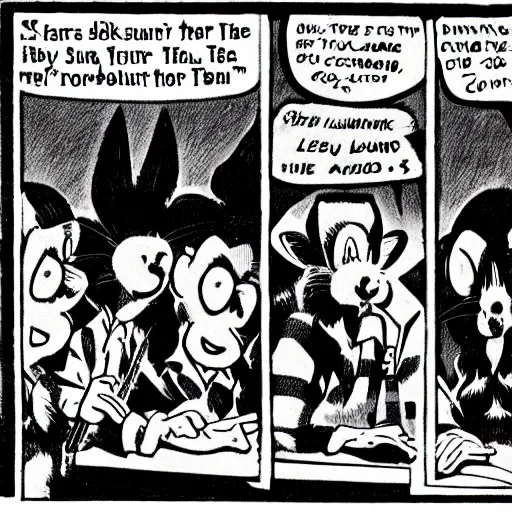 Image similar to comic about skunks by Harvey Kurtzman, 1969.