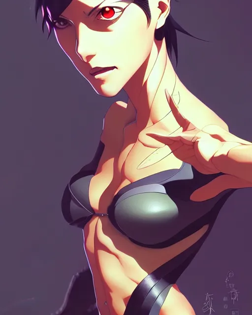 Image similar to aeon flux, portrait shinkai makoto studio ghibli studio key hideaki anno sakimichan stanley artgerm lau rossdraws james jean marc simonetti elegant highly detailed digital painting artstation pixiv
