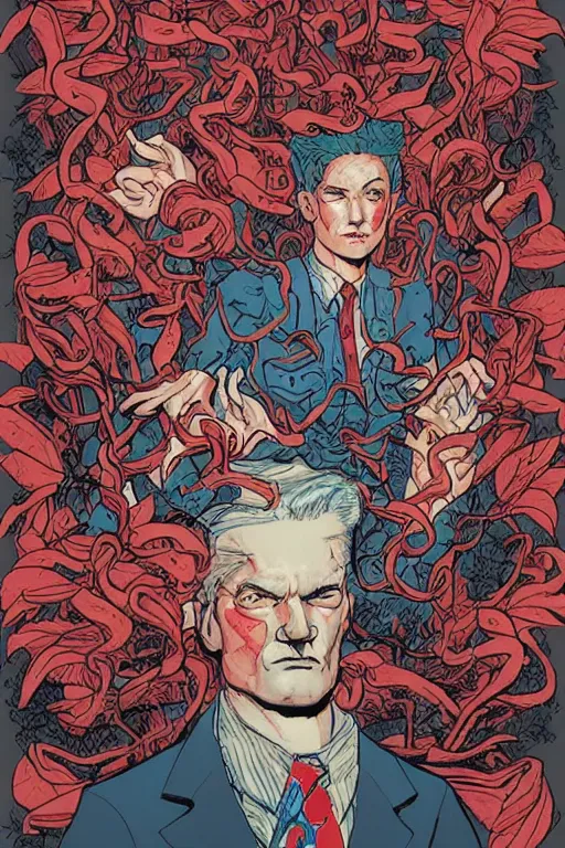 Image similar to Twin Peaks comic artwork cover by James Jean