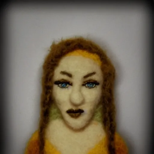 Image similar to madonna made from burning wool