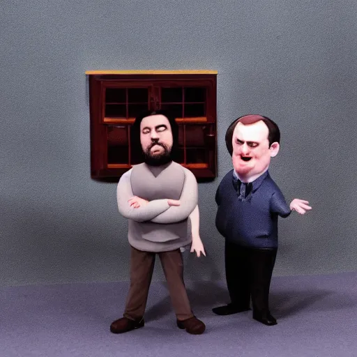 Image similar to rich evans, claymation, stop motion