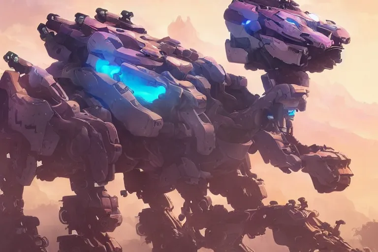 Image similar to grazer machine mecha animal beast robot of horizon forbidden west horizon zero dawn bioluminiscence, behance hd by jesper ejsing, by rhads, makoto shinkai and lois van baarle, ilya kuvshinov, rossdraws global illumination