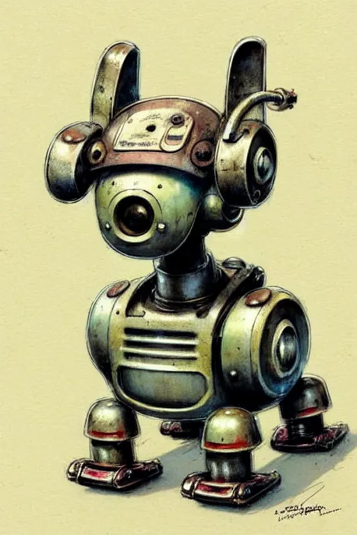 Image similar to (((((1950s retro robot dog . muted colors.))))) by Jean-Baptiste Monge !!!!!!!!!!!!!!!!!!!!!!!!!!!