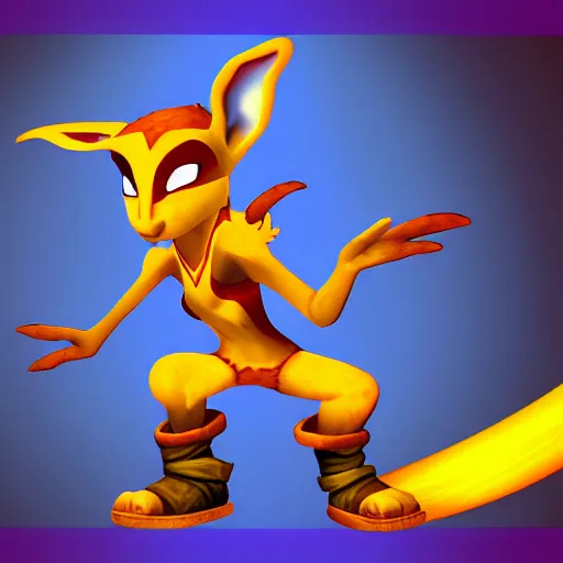 Image similar to daxter from jak and daxter, jak and daxter screenshot, digital art, ps 2