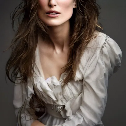 Image similar to portrait of beautiful keira knightley by mario testino, headshot, detailed, award winning, sony a 7 r