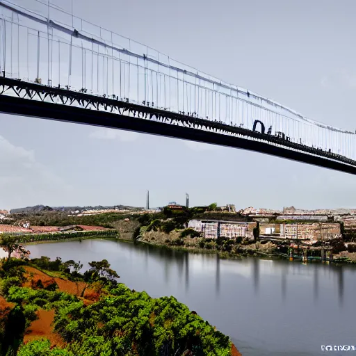 Prompt: ponte 25 de abril, matte painting, 4k