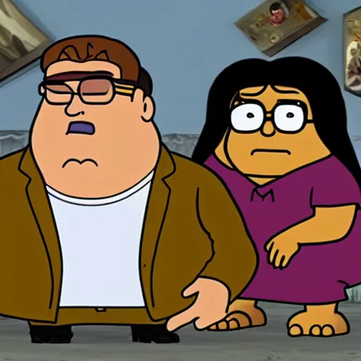 Image similar to kim kardashian in harry potter with indiana jones peter griffin and bart simpson smoking weed hyper realism