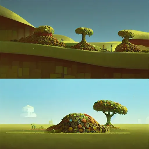 Prompt: Side view of an anthill with all its city zones, ilustration art by Goro Fujita