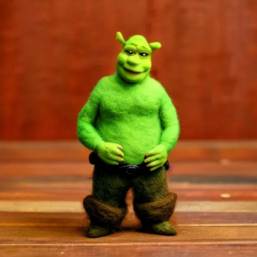 Image similar to shrek needle felted + needle felting art