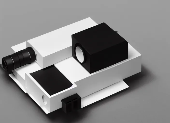 Image similar to orthographic view of minimalism camera designed by Dieter Rams, Naoto Fukasawa, designed by Apple, highly detailed, minimalism, front view, illustration