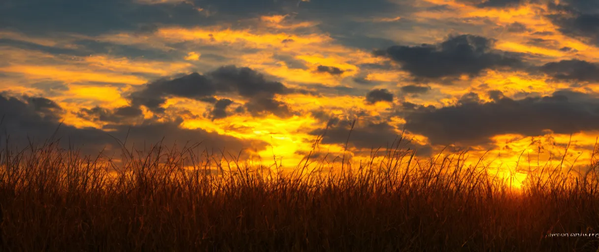 Image similar to spectacular sunset, hyperrealistic, photograph, 35mm, sharp focus