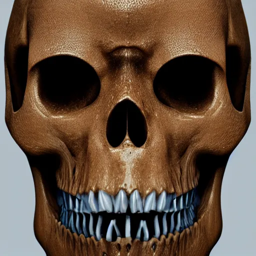 Image similar to an extreme close - up symmetrical portrait of an ornamental bone skull, photographic filter, unreal engine 5, realistic, hyperdetailed, 8 k, cinematic, volumetric lighting, very realistic effect, hd, hdr, 4 k, sharp focus, octane render, ultra detailed, high resolution, trending on artstation in the style of albert dros glowing rich colors powerful imagery