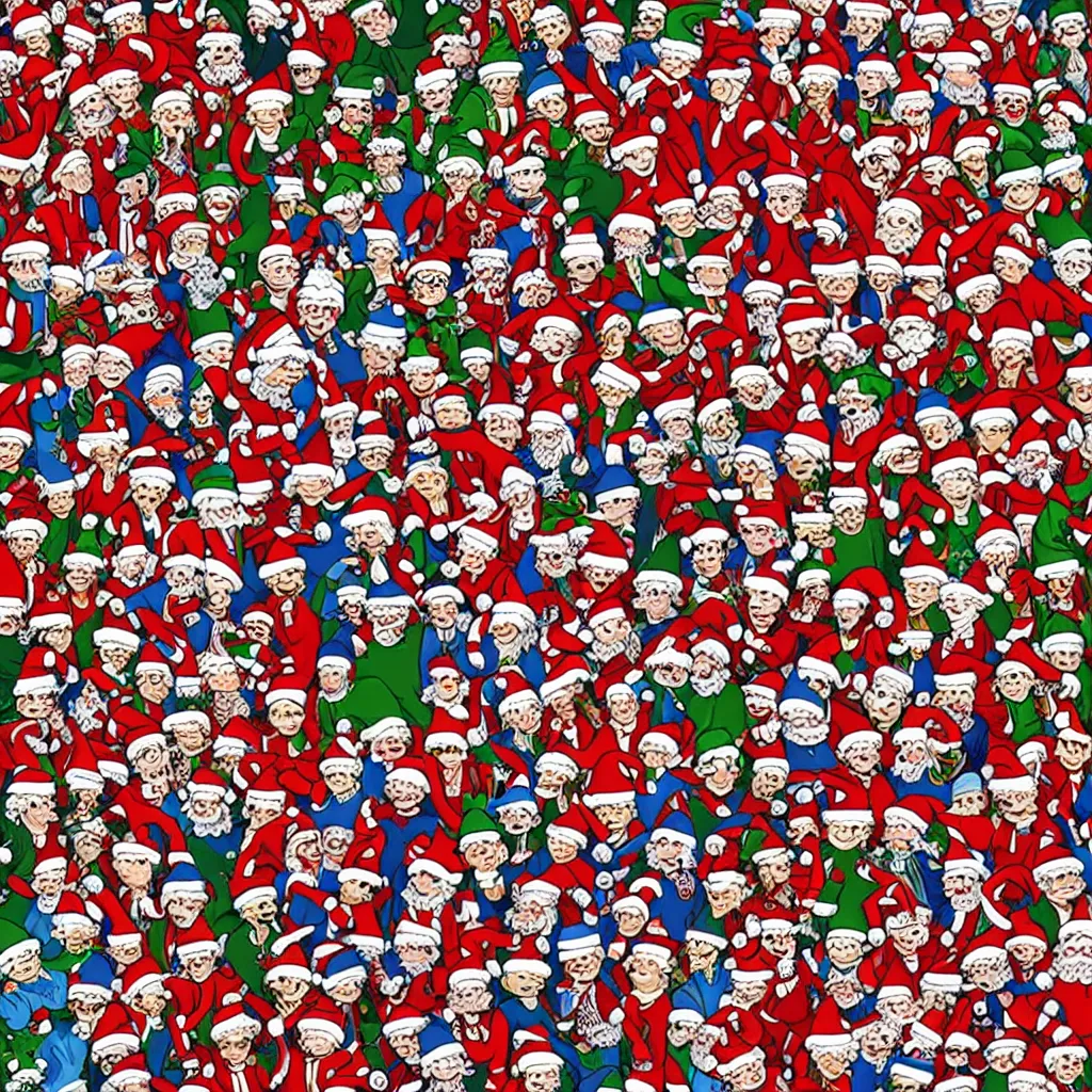 Image similar to where is waldo christmas time