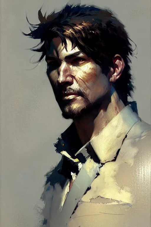 Image similar to attractive man, painting by gaston bussiere, craig mullins, j. c. leyendecker, yoji shinkawa