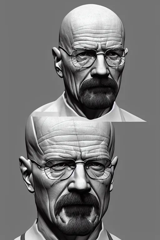 Image similar to Walter White Zbrush model, zbrush