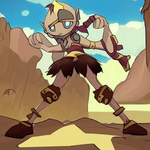 Image similar to a character from the wakfu cartoons