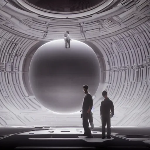 Prompt: hyperrealistic image of 2 people matt stone standing next to trey parker inside the death star, stunning 3 d render, inspired by istvan sandorfi & greg rutkowski, perfect facial symmetry, dim volumetric cinematic lighting, 8 k octane comprehensive render, extremely hyper - detailed, incredibly lifelike attributes, intricate, real flesh texture, masterpiece, artstation, stunning,