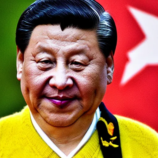 Image similar to Xi Jinping cosplaying as Winnie the Pooh