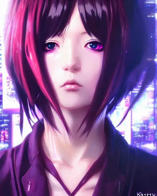 Prompt: portrait Anime Girl cyberpunk cute-fine-face, pretty face, realistic shaded Perfect face, fine details. Anime. Blade Runner vaporwave realistic shaded lighting by katsuhiro otomo ghost-in-the-shell, magali villeneuve, artgerm, rutkowski Jeremy Lipkin and Giuseppe Dangelico Pino and Michael Garmash and Rob Rey