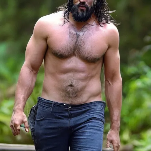 Prompt: jason mamoa without facial hair - n 4