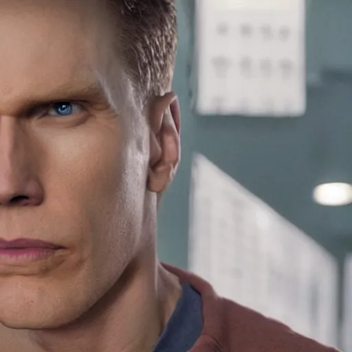 Image similar to Live Action Still of Jerma in Breaking Bad, real life, hyperrealistic, ultra realistic, realistic, highly detailed, epic, HD quality, 8k resolution, body and headshot, film still