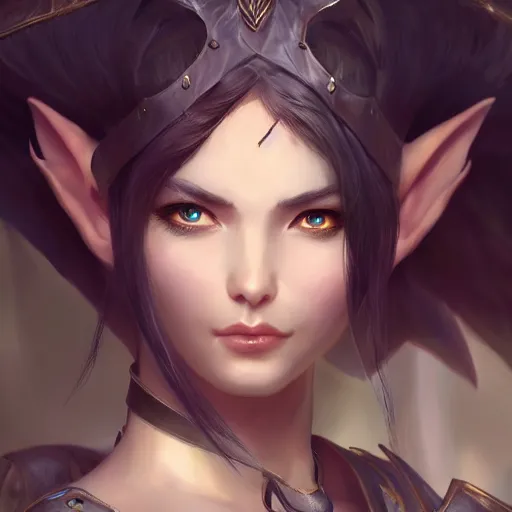 fantasy young beautiful elf warrior with black hair , | Stable Diffusion