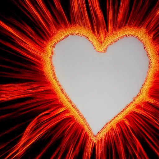 Prompt: 4 k macro photo of a heart exploding