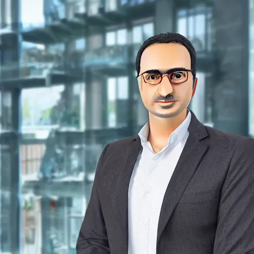 Image similar to photo realistic statue of tech company stabilityai ceo emad mostaque