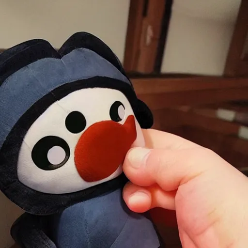 Image similar to isaac from binding of isaac as a beautiful plushie toy trending on instagram