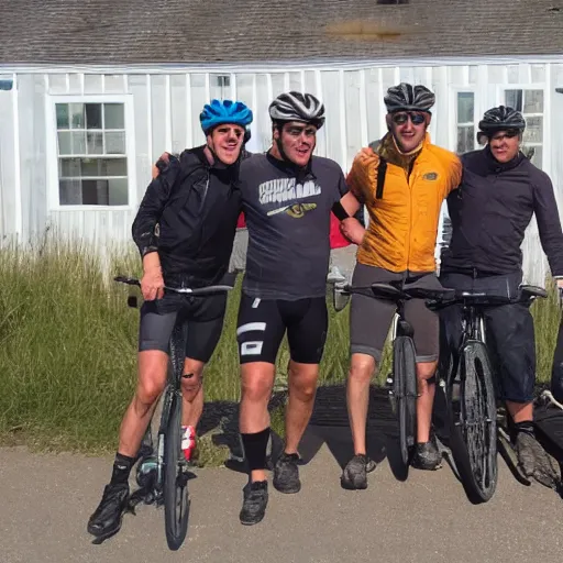 Image similar to bicycle crew in montauk drinking beer