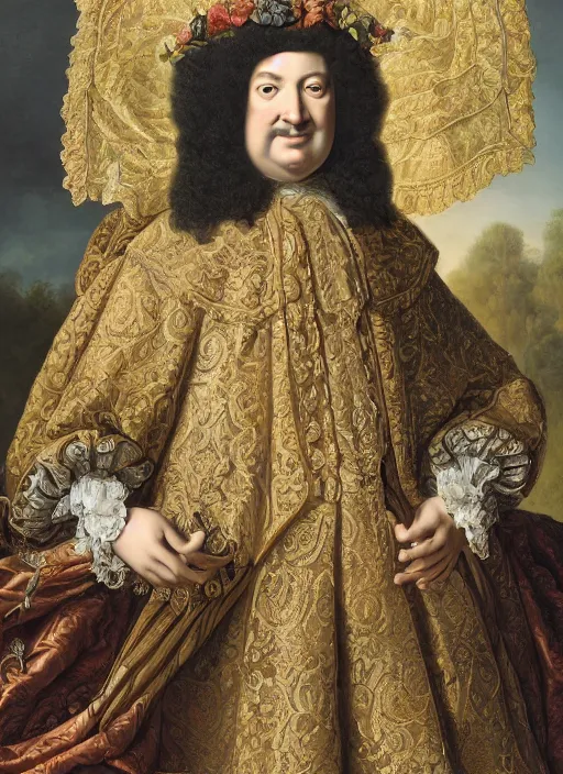 beautiful oil painting portrait of Louis xiv of France