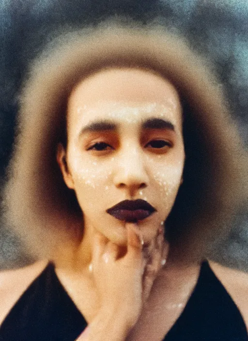 closeup, color film photography, portrait of woman Stable Diffusion