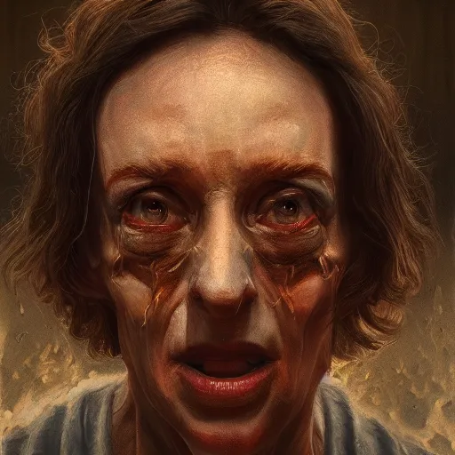 Prompt: hereditary 3 the portal to hell, oil painting, ultradetailed, artstation, ultradetailed, digital painting, ultradetailed