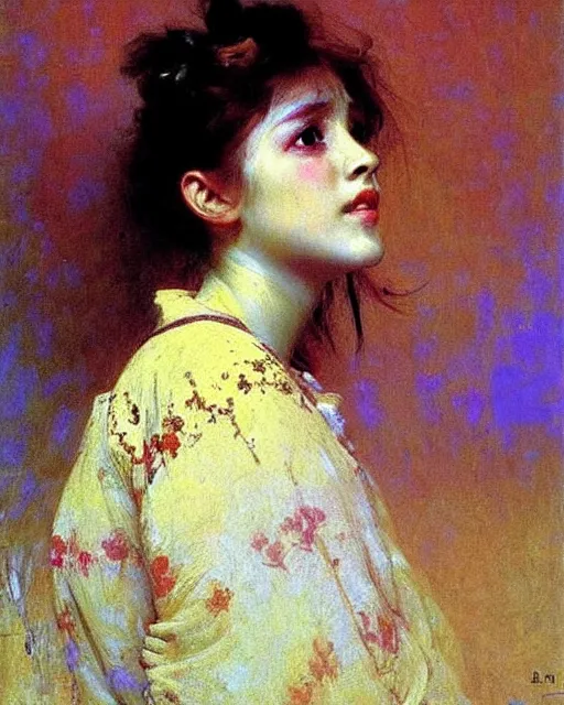 Prompt: beautiful girl art by ilya repin