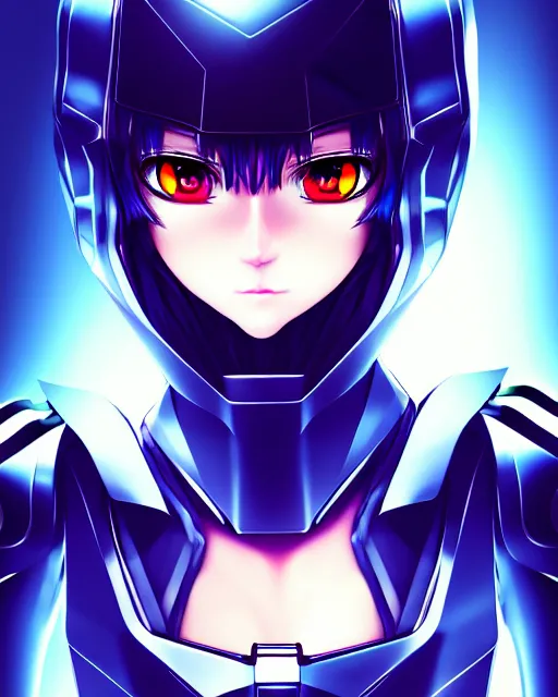 Image similar to portrait Anime Girl in mecha armor in night tokyo Sharp fine face pretty face, realistic shaded Perfect face, fine details. Anime. cyberpunk realistic shaded lighting