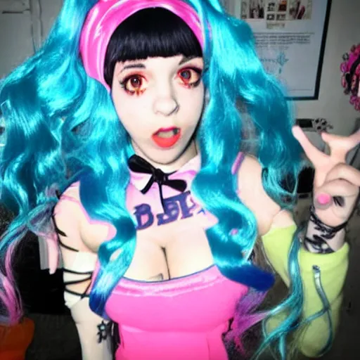 Prompt: melanie martinez in jojo bizarre adventure