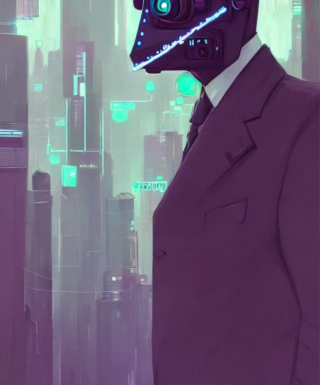 Image similar to a portrait of an anthropomorphic surveillance camera wearing a suit, cyberpunk!, fantasy, elegant, digital painting, artstation, concept art, matte, sharp focus, illustration, art by josan gonzalez